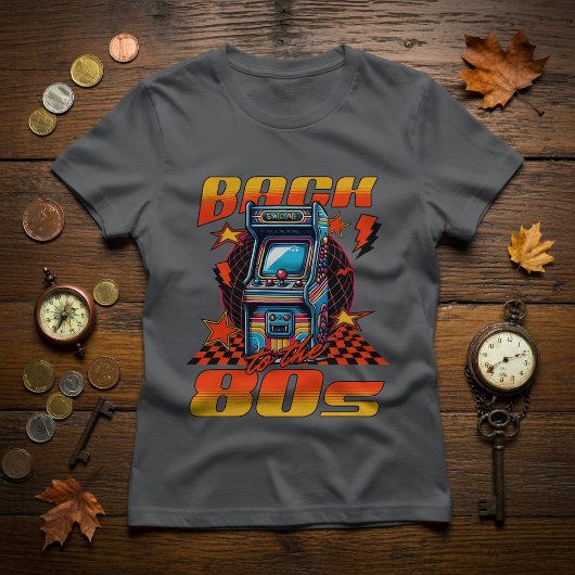 T-Shirt Jeux d'Arcade Rétro Vintage 80s