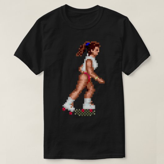 T-shirt Jeux de Californie Roller Skate Pixel Art (Design devant)