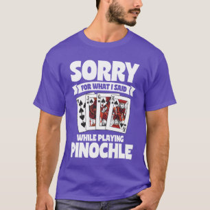 T-shirt Jeux de cartes de jeu de Pinochle rétro rétro