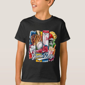 T-shirt Jeux de jour Sports aquarelle Collage