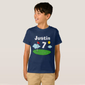 T-shirt Jeux de mini golf putt putt pour enfants (Devant entier)