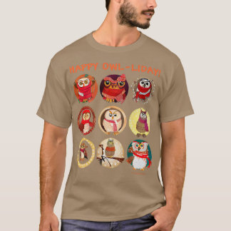T-shirt JEUX OWLLIDAY Chouettes adorables portant des Écha