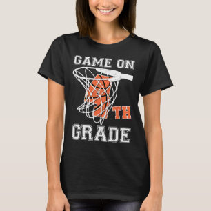 T-shirt Jeux Sur Le Basket De 4E Année Premier Jour D'Écol