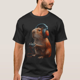 T-shirt Jeux Vidéo Capyra Graphique Drôle Pour Gamer 1