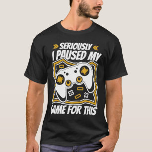T-shirt Jeux Vidéo Contrôleur Jeu J'Ai Suspendu Mon Jeu Po