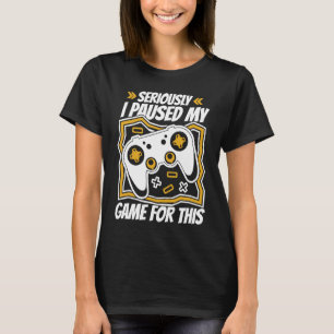 T-shirt Jeux Vidéo Contrôleur Jeu J'Ai Suspendu Mon Jeu Po