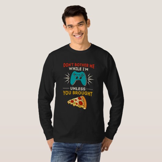 T-shirt Jeux Vidéo Drôle Et Pizza Lover Retro Gag Gamer (Devant entier)