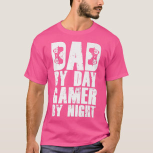 T-shirt Jeux Vidéo Drôle - Papa By Day Gamer By Night Prem