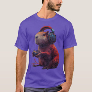 T-shirt Jeux vidéo drôles de capybaras pour joueur vintage