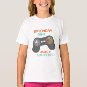 T-shirt Jeux Vidéo Fille Anniversaire Fête à thème (Devant)