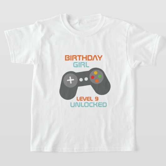 T-shirt Jeux Vidéo Fille Anniversaire Fête à thème (Poser)
