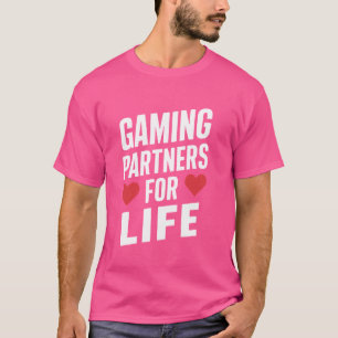 T-shirt Jeux Vidéo Gamer Romance Coeur Pixel Art Jeu P