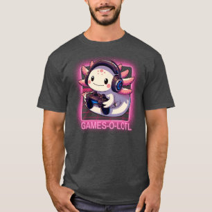 T-shirt Jeux vidéo Gamesalotl Cute Kawaii Axolotl Gamer