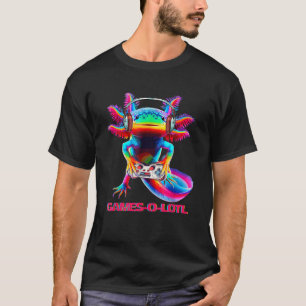T-shirt Jeux vidéo Gamesolotl Axolotl Kawaii Anime Gamer