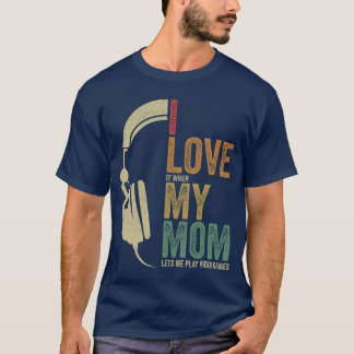 T-shirt Jeux vidéo J'aime ma mère Garçon Jeux vidéo Fille
