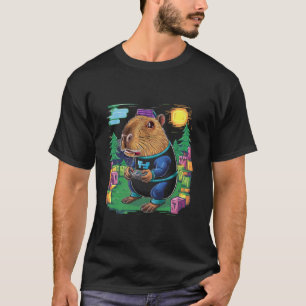 T-shirt Jeux Vidéo Lover Capybara Funny Jeux Vidéo Capyb