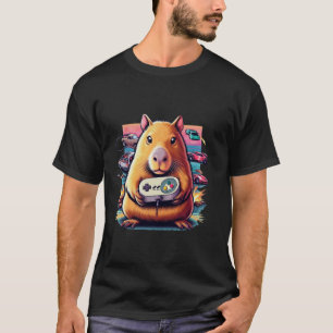 T-shirt Jeux Vidéo Lover Capybara Funny Jeux Vidéo Capyb