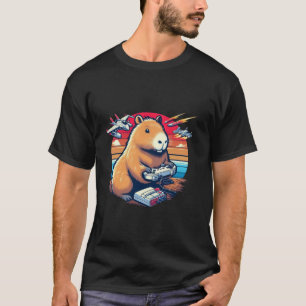 T-shirt Jeux Vidéo Lover Capybara Funny Jeux Vidéo Capyb