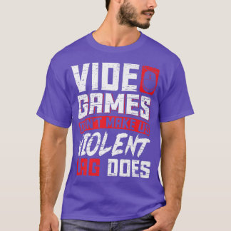 T-shirt Jeux Vidéo ne nous font pas violente Lag fait Gami