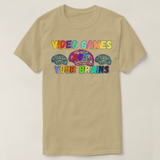T-shirt Jeux Vidéo Rot Your Brains 17 (Design devant)