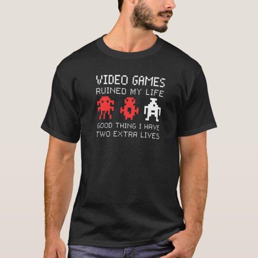 T-shirt Jeux vidéo ruiné ma vie Classic Console vidéo (Devant)