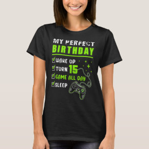 T-shirt Jeux Vidéos de 15 ans Joueur Jeu 15e anniversaire