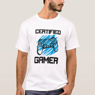 T-shirt Jeux Vidéos Funy Certified Gamer Gaming Outfit