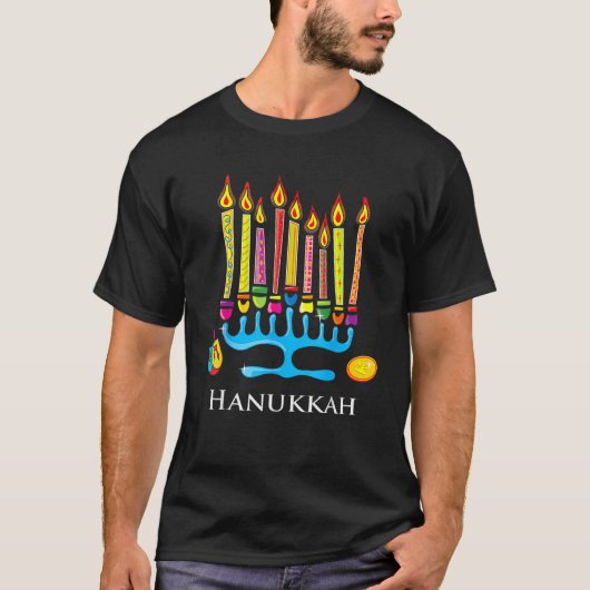 T-shirt Jew Ish Challah Menorah Hanukkah 2 (Devant)