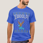 T-shirt Jewdolph Ugly Hanoukka Sweater Reindeer Menorah Ch<br><div class="desc">Jewdolph Ugly Hanoukka Sweater Reindeer Menorah Chanukah T-Shirt.</div>
