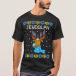 T-shirt Jewdolph Ugly Hanukkah Sweater Reindeer Menorah Ch<br><div class="desc">Jewdolph Ugly Hanukkah Sweater Reindeer Menorah Chanukah</div>