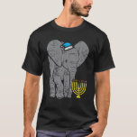 T-shirt Jewish Elephant Menorah Hanukkah Chanukah Animal L<br><div class="desc">Prenez ce T-shirt éléphant juif Menorah comme cadeau Hanoukka 2020 pour votre ami juif ou membre de la famille. Passez votre rêve pendant 8 nuits en portant cette vilaine tenue de Noël juive Chanukah Pyjama Hébreu et ayez un heureux Hannukah!</div>