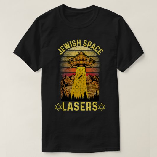 T-shirt Jewish Space Laser Retro Vintage (Design devant)