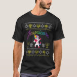 T-shirt Jewnicorn Dabbing Jewish Unicorn Hanoukka Chanukah<br><div class="desc">Chemise juive, Chandail moche amusant Hanoukka "Jewnicorn" Dabbing Jewish Unicorn Plaisanterie Pun Pyjama T-Shirt faire la Danse Dab en couleurs arc-en-ciel avec un Minorah et Dreidel jouet, montrez votre fierté juive, mangez des crèches pour célébrer Chanoukah et Rosh Hashanah. Chandail Hanoukka, Hommes, Femmes et Enfants vont adorer cette idée de...</div>