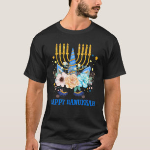 T-shirt Jewnicorn Juive Cute Unicorn Happy Hanoukka Kids