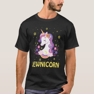 T-shirt Jewnicorn juive Unicorn Chanukah filles Hanoukka