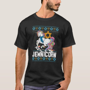 T-shirt Jewnicorn Unicorn Ugly Hanoukka Chanukah Jewish K