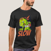 T-shirt J'Exécute Alligator Lent Snapping Red Earder Slide (Devant)