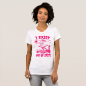 T-shirt J'Existe De Spite Rose Chaud Zombie Funny (Devant entier)