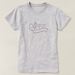 T-shirt: Jezus heeft mijn hart T-shirt