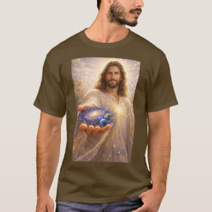 T-shirt Jezus houdt het universum in Zijn handen