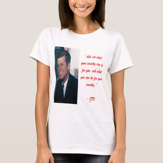 T-shirt JFK & Citation de Ne Pas Demander (Devant)