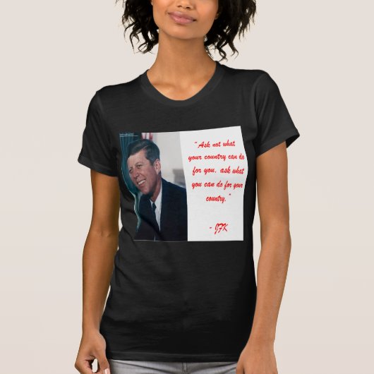 T-shirt JFK & Citation de Ne Pas Demander (Devant)