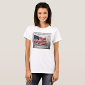T-shirt JFK Citation Démocratie Drapeau américain Design (Devant entier)