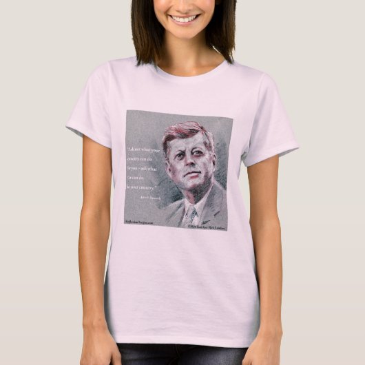 T-shirt JFK & Citation Femmes (Devant)