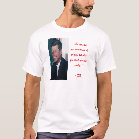 T-shirt JFK et Ne pas demander de devis (Devant)