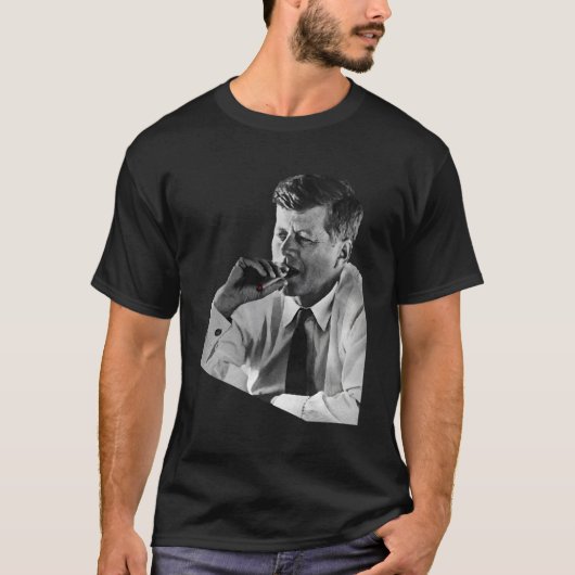 T-shirt Jfk John F Kennedy Fumeur de cigares (Devant)