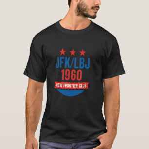 T-shirt JFK LBJ 1960 Nouvelle Frontière Campagne de John F