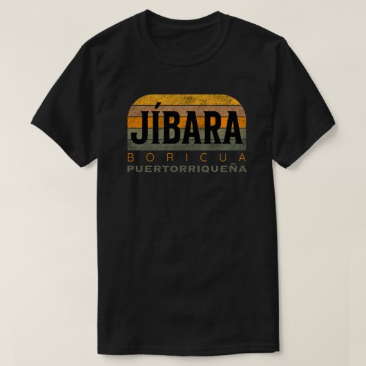 T-shirt Jibara Boricua Puertorriqueña (Design devant)