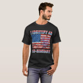 T-shirt J'Identifie Comme Drapeau Américain Non Bidencial (Devant entier)