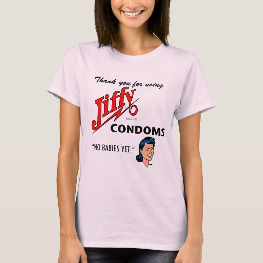 T-shirt Jiffy Brand Condom Gear ! (Devant)